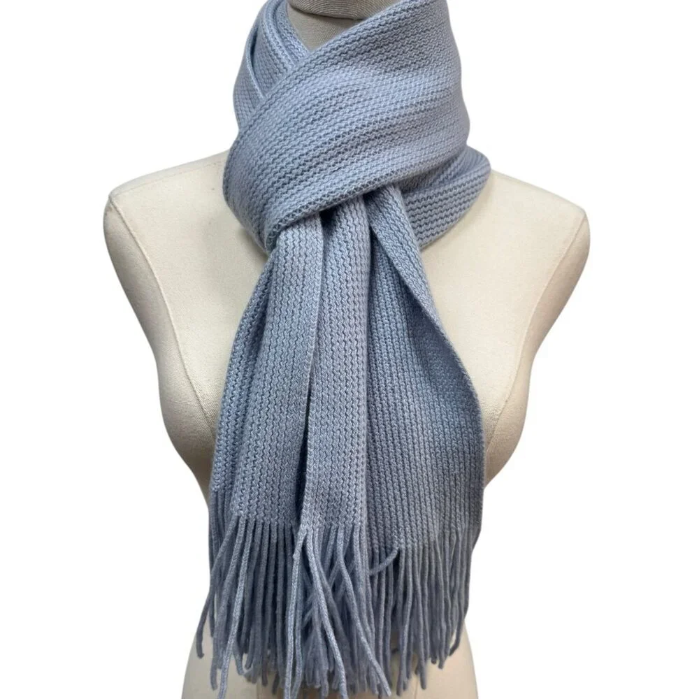 Ballantyne 100% Cashmere Blue Scarf – One Size – Fair Condition